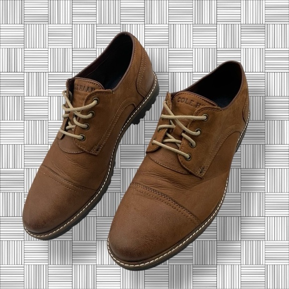 Cole Haan Zerogrand C30635 Brown Leather Cap Toe Oxfords Lace Up Shoes Size 10.5 main image 9